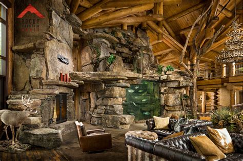 Lodge Style Living Rocky Mountain Homes Rustic Atlanta By Rocky
