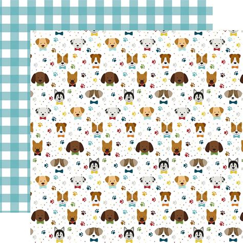 Echo Park My Dog Collection 12 X 12 Double Sided Paper Puppy Pals