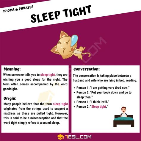 Sleep Tight How To Use The Useful Idiomatic Phrase Sleep Tight Correctly • 7esl