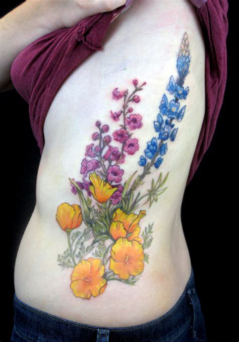 Wildflower Tattoos Designs Ideas And Meaning Tattoos