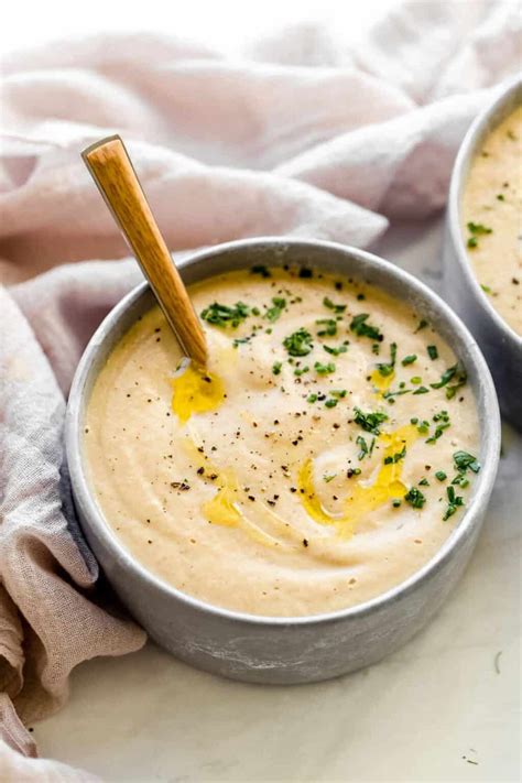 Creamy Roasted Vegan Cauliflower Soup The Movement Menu