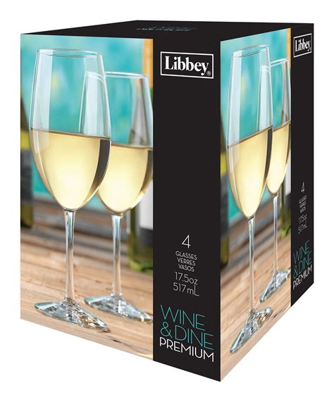 Libbey Glass Wine And Dine 17 5 Oz 517 Ml White Wine Glass Set Walmart Canada