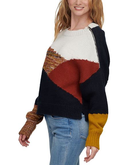 Dkny Colorblock Crewneck Sweater Macys