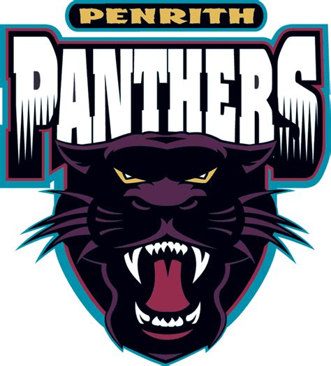 The Panther Logo Is Shown With An Angry Cats Head And Teeth On It