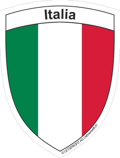 Sie war besonders in den frühen tagen des professionellen fußballs eine der weltweit stärksten nationalmannschaften und ist es nach einigen weniger erfolgreichen jahrzehnten heute wieder. Italien / Italia Aufkleber / Sticker in Wappenform für den ...