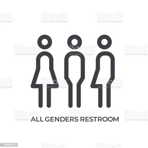 all gender restroom sign male female transgender vector illustration stock illustration