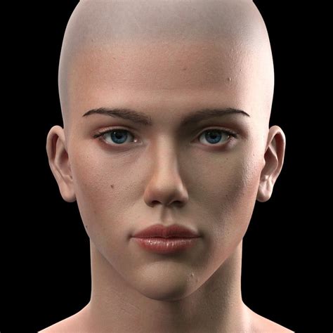 Artstation Scarlett Qolop Tg 3d Face Model Digital Sculpture