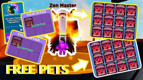 Giving Away Free Z Master Pets 🔥new Zen Master And New Islanddragon