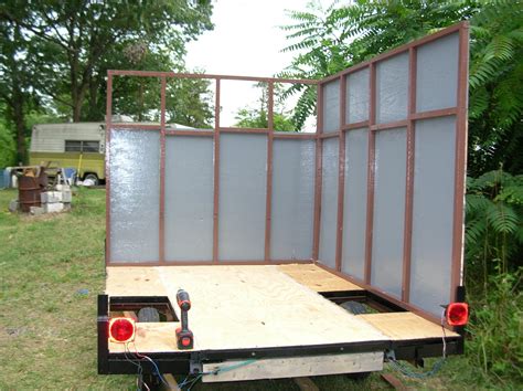 Most of the times fiberglass is used because of its durability, strength and build your own camper trailer. Build Your Own Enclosed Trailer Using A Pop-Up Camper Frame: Assembling The Sides Of The ...