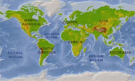 Mapa Físico Del Mundo