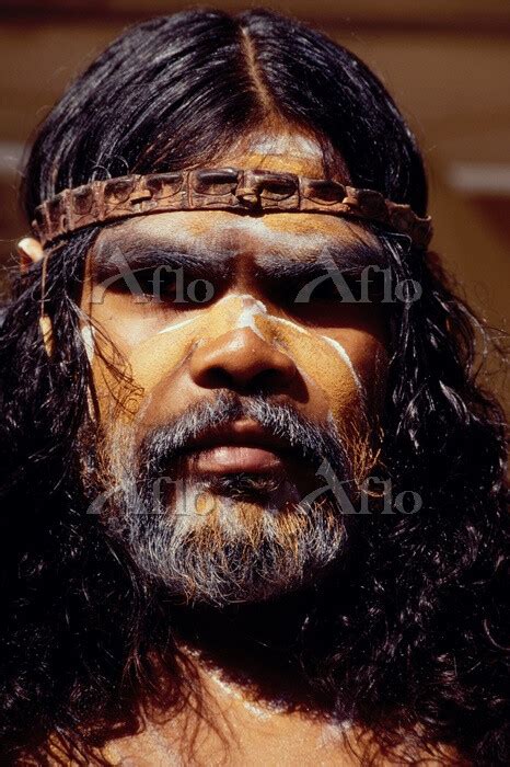 オーストラリア アボリジニの男性 の写真素材 アフロ