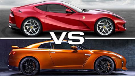 Ferrari f430 vs two nissan gtr r35 vs porsche 911. 2018 Ferrari 812 Superfast vs 2017 Nissan GT-R - YouTube