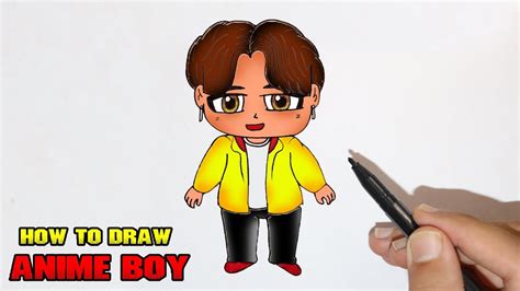 How To Draw Step By Step Anime Boy How To Draw An Anime Boy For Kids