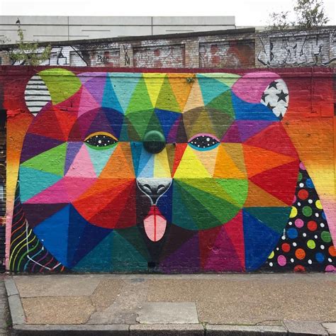 Work by @okudart in #Shoreditch #London #Streetart #Okuda # ...