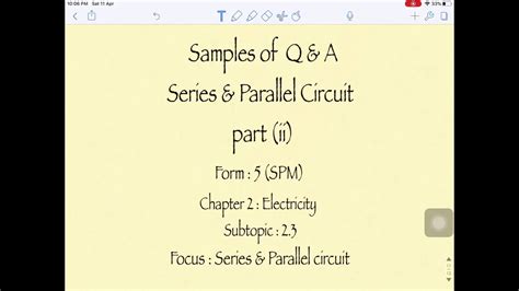 This is the sim for you! Series and parallel circuit (sample question & answer ...
