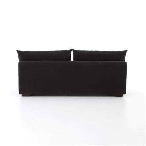 Grant Modern Upholstered Charcoal Grey Armless Sofa 72 Zin Home