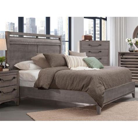 Old Gray Rustic Contemporary King Size Bed Rc Willey Bedroom