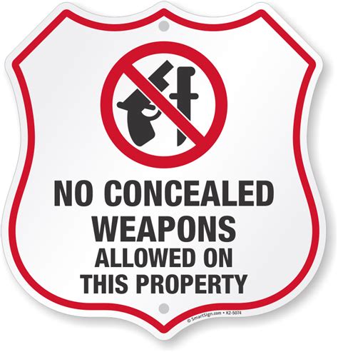 No Guns Signs No Weapons Signs No Firearms Signs