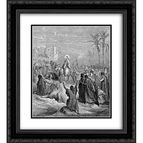 Gustave Dore 2x Matted 20x24 Black Ornate Framed Art Print Entry Of