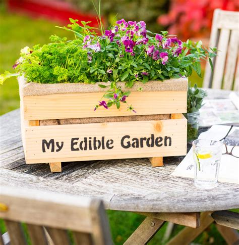 Always purchase your edible flowers from the produce section of your grocery store or, for online sources. Grow Your Own Edible Flower Garden With Large Planter By ...