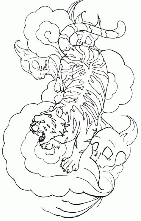 Have fun discovering pictures to print and drawings to color. Outline Of A Tiger - Coloring Home