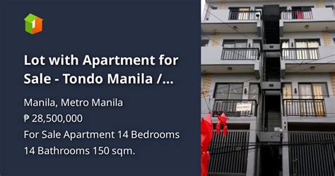 Lot With Apartment For Sale Tondo Manila 150sqm P285m Condo 🏙️