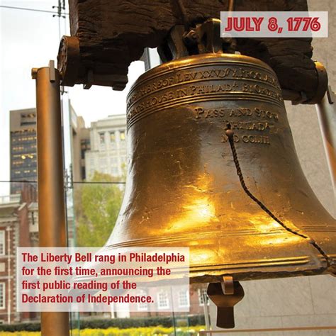 July 8 1776 The Liberty Bell Rang In Philadelphia For The First Time