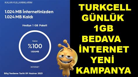 Turkcell G Nl K Gb Bedava Nternet Kampanyasi Kanitli Youtube