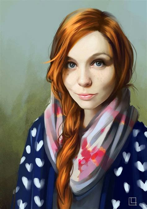 Pin By Fantasy On Pelirrojas Fantasia Digital Painting Portrait Self