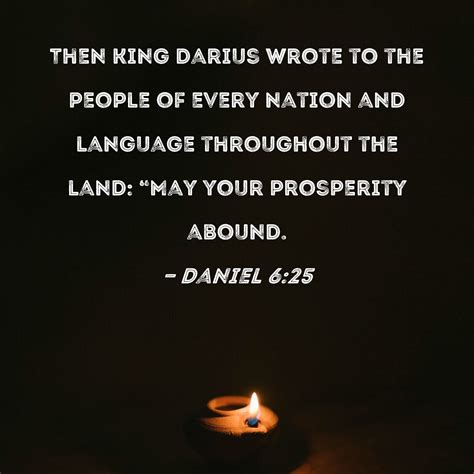 Daniel 625 Then King Darius Wrote To The People Of Every Nation And