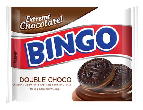Bingo Double Choco Cookies 28g X 10pcs Bohol Grocery