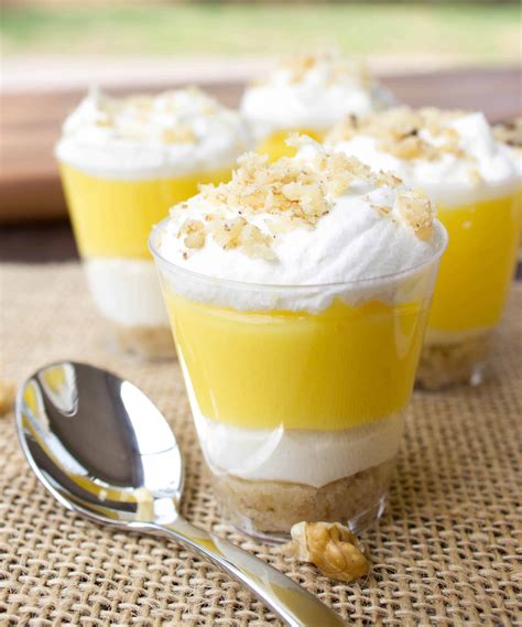 Easy recipes for desserts that will dazzle your diners. Lemon Lush Dessert Shooters