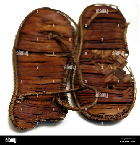 Woven Rush Egyptian Sandals From Saqqara 1000 Bc 300 Bc Stock Photo Alamy