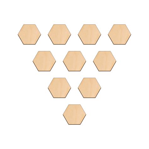 Hexagon wooden shapes - 5cm x 0.3cm | Wood Craft Shapes