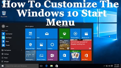 How To Easily Customize The Windows 10 Start Menu Youtube
