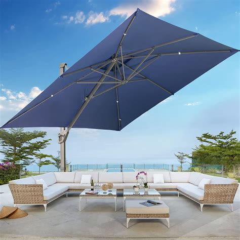 Lkinbo Cantilever Umbrella Double Top Outdoors Large Patio
