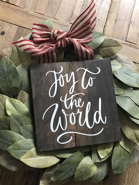 Joy To The World Christmas Sign Etsy Christmas Signs Joy To The