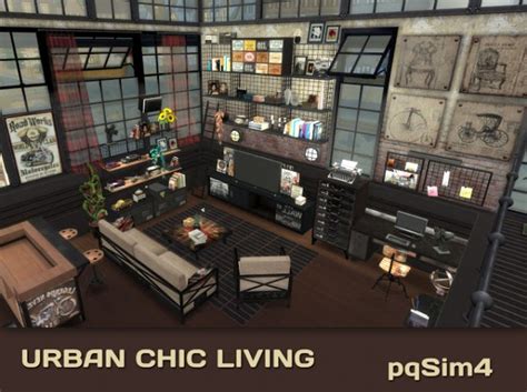 Pqsims4 Urban Chic Livingroom Sims 4 Downloads