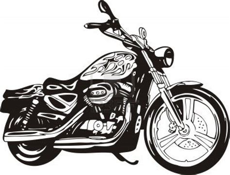 Harley Vector Illustration Motorcycle Art Print Motorcycle Artwork