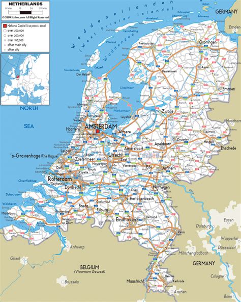 Netherlands Maps Maps Of Netherlands In Printable Map Of Holland Printable Maps