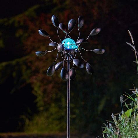Smart Garden Solar Wind Spinner Stake Light