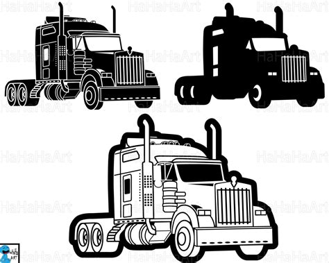 Free Free 126 Semi Truck Silhouette 18 Wheeler Svg Free SVG PNG EPS DXF File