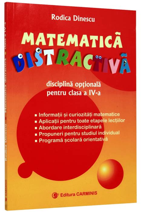 Matematica Distractiva Disciplina Optionala Pentru Clasa A 4 A