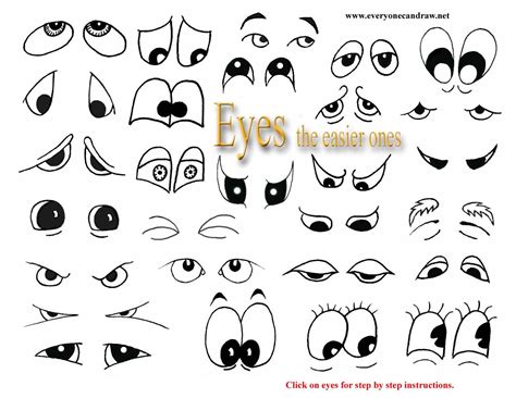 Cartoon Eyes Mix And Match To Create Your Own Cartoons Cartoon Eyes