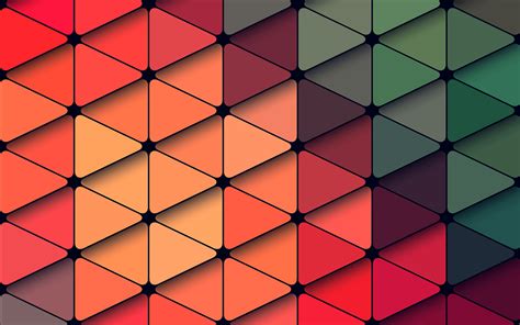 Download Wallpapers Triangles Patterns 4k Geometric Shapes