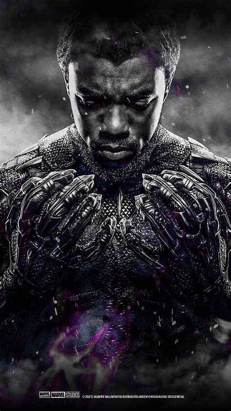 Chadwick Boseman As Black Panther Digital Wallpaper Tchalla Black
