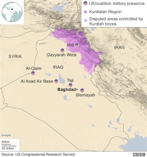 Iraq Military Bases Us Pulling Out Of Three Key Sites Bbc News