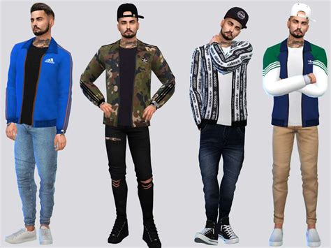 Куртка Adidas Track Одежда Моды для Sims 4