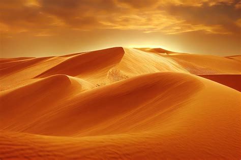 Premium Photo Sand Dunes In The Desert Hot And Dry Desert Landscape