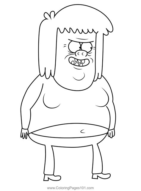 Muscle Man Regular Show Coloring Page For Kids Free Regular Show